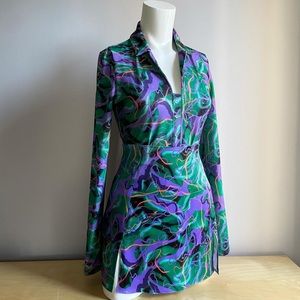 NWT Local Heroes Abstract Print Bodysuit and Skirt.